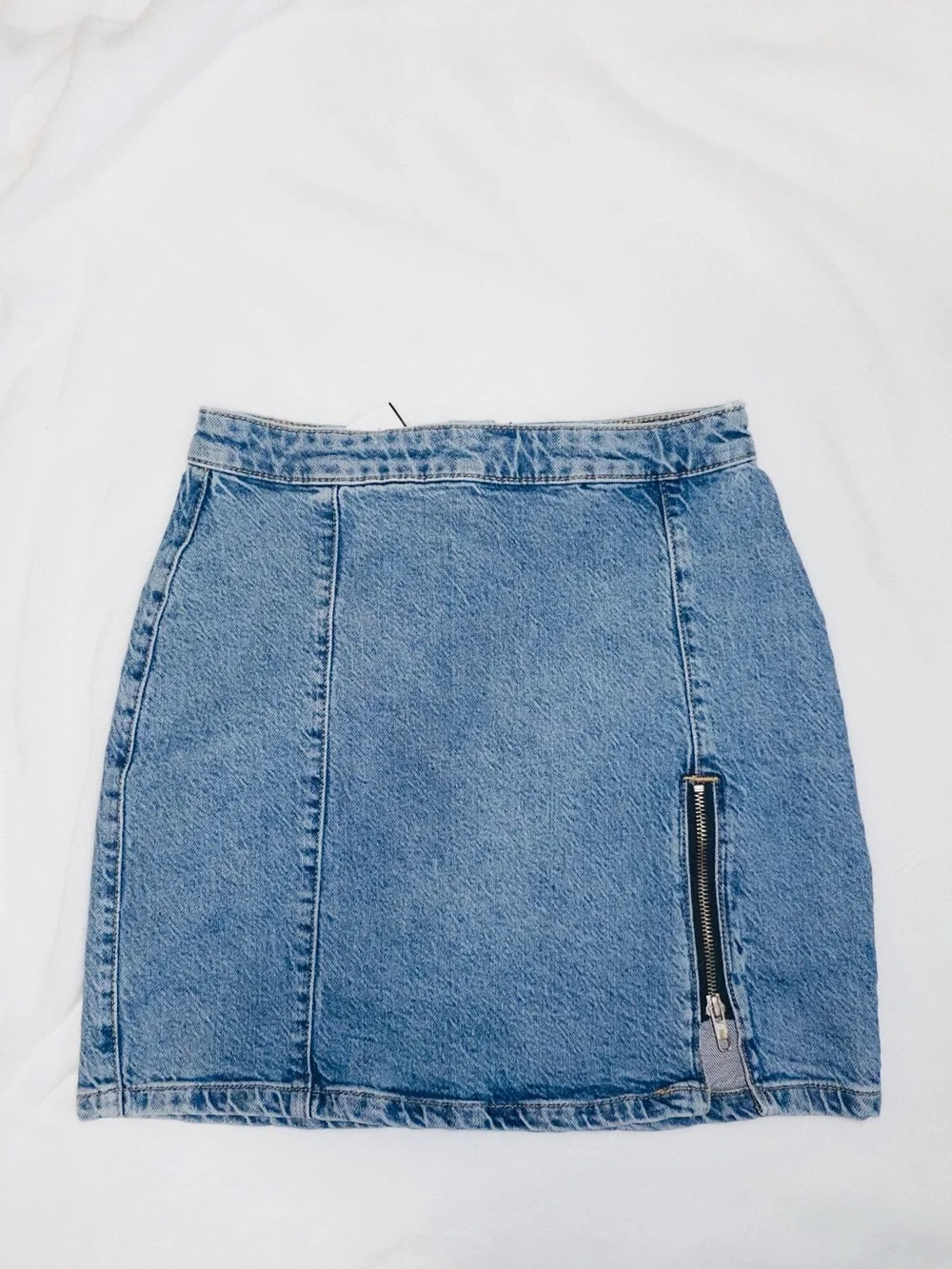 We the free Midnight Magic Medium Wash Denim Mini Skirt - Size: 6